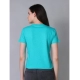 Generic Women's Cotton Solid Closure Neck Half Sleeve T-Shirt (SeaGreen) Generic Women's Cotton Solid Closure Neck Half Sleeve T-Shirt (SeaGreen)