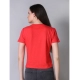 Generic Women's Cotton Solid Closure Neck Half Sleeve T-Shirt (Dark-Red) Generic Women's Cotton Solid Closure Neck Half Sleeve T-Shirt (Dark-Red)