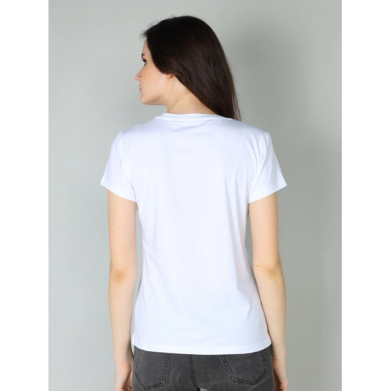 Generic Women's Cotton Blended Solid Sweetheart Half Sleeve T-Shirt (White) Generic Women's Cotton Blended Solid Sweetheart Half Sleeve T-Shirt (White)