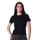 Generic Women's Cotton Solid Closure Neck Half Sleeve T-Shirt (Black) Generic Women's Cotton Solid Closure Neck Half Sleeve T-Shirt (Black)