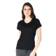 Generic Women's Cotton Blended Solid Sweetheart Half Sleeve T-Shirt (Black) Generic Women's Cotton Blended Solid Sweetheart Half Sleeve T-Shirt (Black)