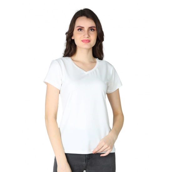 Generic Women's Cotton Blended Solid Sweetheart Half Sleeve T-Shirt (Off_White) Generic Women's Cotton Blended Solid Sweetheart Half Sleeve T-Shirt (Off_White)