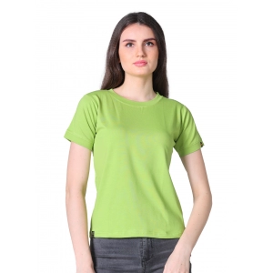 Generic Women's Cotton Blended Solid Round Neck Half Sleeve T-Shirt (Green) Generic Women's Cotton Blended Solid Round Neck Half Sleeve T-Shirt (Green)