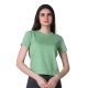 Generic Women's Cotton Solid Closure Neck Half Sleeve T-Shirt (Mint-Green) Generic Women's Cotton Solid Closure Neck Half Sleeve T-Shirt (Mint-Green)