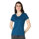 Generic Women's Cotton Blended Solid Sweetheart Half Sleeve T-Shirt (Blue) Generic Women's Cotton Blended Solid Sweetheart Half Sleeve T-Shirt (Blue)