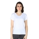 Generic Women's Cotton Blended Solid Sweetheart Half Sleeve T-Shirt (White) Generic Women's Cotton Blended Solid Sweetheart Half Sleeve T-Shirt (White)