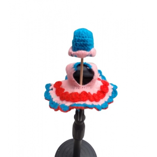 Laddu Gopal Tharad Dress Size: 0 To 6 (Baby Pink-Red)