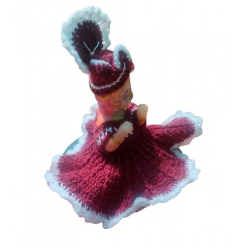 Laddu Gopal Tharad Dress Size: 0 To 6 (Maroon)