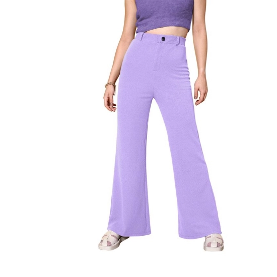 Generic Women's Polyester Cow Pattern Pant (Pruple)