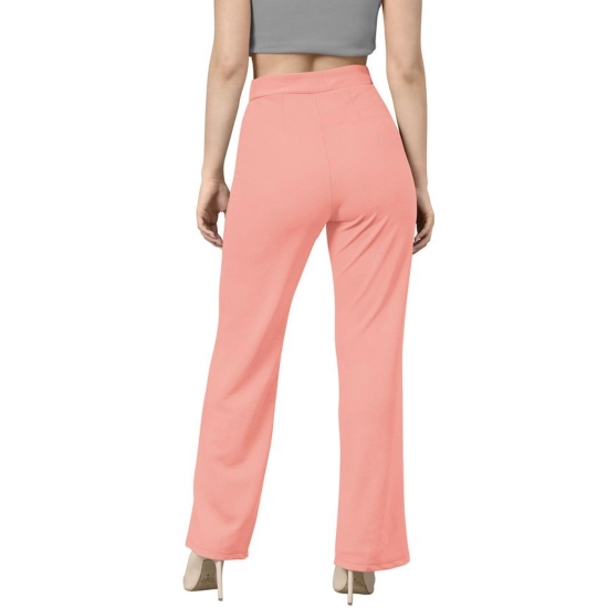 Generic Women's Polyester Cow Pattern Pant (Peach)