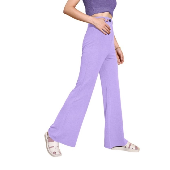 Generic Women's Polyester Cow Pattern Pant (Pruple)