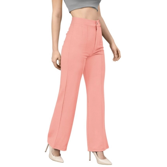 Generic Women's Polyester Cow Pattern Pant (Peach)