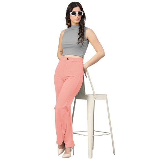 Generic Women's Polyester Cow Pattern Pant (Peach)