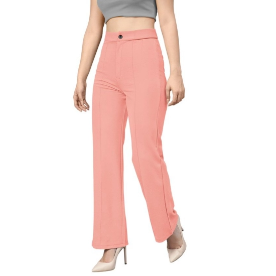 Generic Women's Polyester Cow Pattern Pant (Peach)