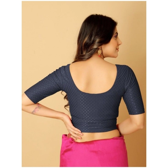 Generic Pack Of_2 Women's Hosiery Short Sleeves Round Neck Non-Padded Blouse (Navy Blue)