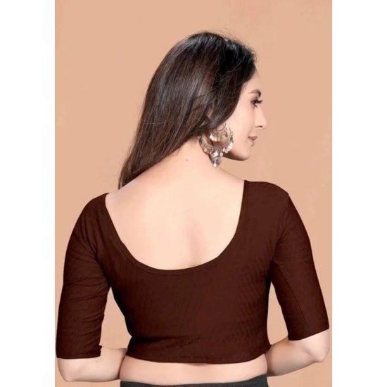 Generic Pack Of_2 Women's Hosiery Short Sleeves Round Neck Non-Padded Blouse (Brown)
