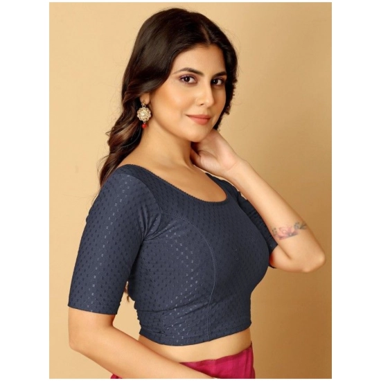Generic Pack Of_2 Women's Hosiery Short Sleeves Round Neck Non-Padded Blouse (Navy Blue)