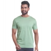 Generic Men's Casual Cotton Solid Half Sleeve Round Neck T-Shirt (Pista)