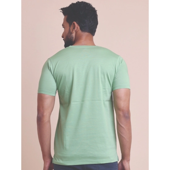 Generic Men's Casual Cotton Solid Half Sleeve Round Neck T-Shirt (Pista) Generic Men's Casual Cotton Solid Half Sleeve Round Neck T-Shirt (Pista)