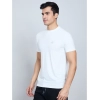 Generic Men's Casual Nylon Solid Half Sleeve Round Neck T-Shirt (White)