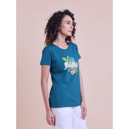 Generic Women's Casual Cotton Printed Half Sleeve Round Neck T-Shirt (BottelGreen) Generic Women's Casual Cotton Printed Half Sleeve Round Neck T-Shirt (BottelGreen)