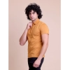Generic Men's Casual Cotton Solid Half Sleeve Polo Neck T-Shirt (Brown)