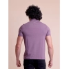 Generic Men's Casual Cotton Solid Half Sleeve Polo Neck T-Shirt (Berry)