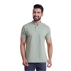 Generic Men's Casual Cotton Solid Half Sleeve Mandarin Collar T-Shirt (Newsage) Generic Men's Casual Cotton Solid Half Sleeve Mandarin Collar T-Shirt (Newsage)