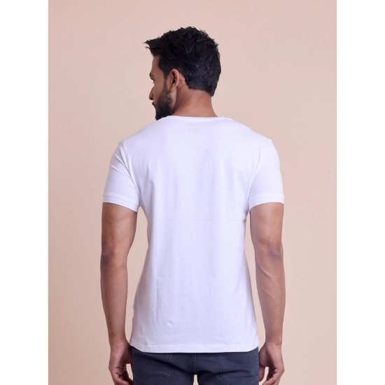 Generic Men's Casual Cotton Solid Half Sleeve V Neck T-Shirt (White) Generic Men's Casual Cotton Solid Half Sleeve V Neck T-Shirt (White)