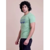 Generic Men's Casual Cotton Printed Half Sleeve Round Neck T-Shirt (Pista)