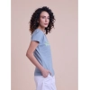 Generic Women's Casual Cotton Printed Half Sleeve Round Neck T-Shirt (Teegrey)