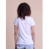 Generic Women's Casual Cotton Printed Half Sleeve Round Neck T-Shirt (White)