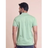 Generic Men's Casual Cotton Solid Half Sleeve Polo Neck T-Shirt (Pista)