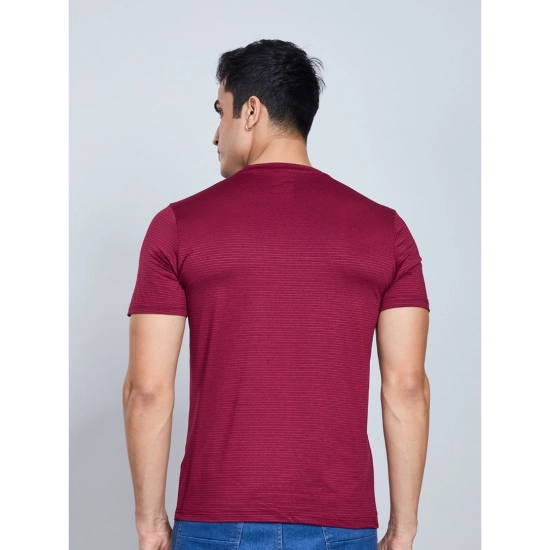 Generic Men's Casual Nylon Solid Half Sleeve Round Neck T-Shirt (Wine) Generic Men's Casual Nylon Solid Half Sleeve Round Neck T-Shirt (Wine)