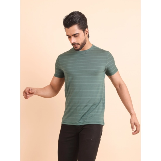 Generic Men's Casual Nylon Solid Half Sleeve Round Neck T-Shirt (Green) Generic Men's Casual Nylon Solid Half Sleeve Round Neck T-Shirt (Green)