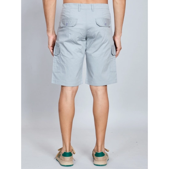Generic Men's Casual Cotton Solid Knee Length Cargo Shorts (Grey) Generic Men's Casual Cotton Solid Knee Length Cargo Shorts (Grey)