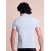 Generic Men's Casual Cotton Solid Half Sleeve Polo Neck T-Shirt (Grey)
