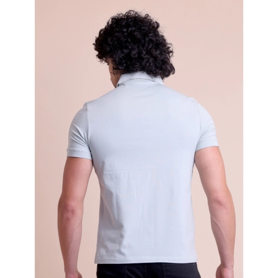 Generic Men's Casual Cotton Solid Half Sleeve Polo Neck T-Shirt (Grey) Generic Men's Casual Cotton Solid Half Sleeve Polo Neck T-Shirt (Grey)