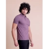 Generic Men's Casual Cotton Solid Half Sleeve Polo Neck T-Shirt (Berry)