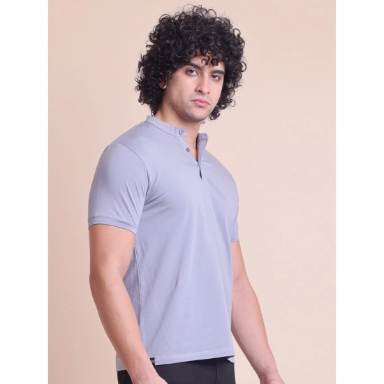 Generic Men's Casual Cotton Solid Half Sleeve Mandarin Collar T-Shirt (Teegrey) Generic Men's Casual Cotton Solid Half Sleeve Mandarin Collar T-Shirt (Teegrey)