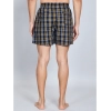 Generic Men's Casual Cotton Checkred Above Knee Boxer Shorts (Yellow)