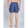 Generic Men's Casual Cotton Checkred Above Knee Boxer Shorts (Navy)