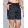 Generic Men's Casual Cotton Checkred Above Knee Boxer Shorts (Black)