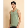 Generic Men's Casual Cotton Solid Round Neck Sleeveless Vest (Newsage)