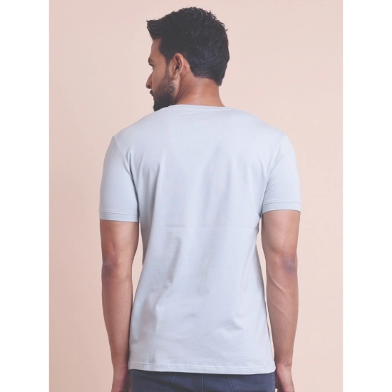 Generic Men's Casual Cotton Solid Half Sleeve V Neck T-Shirt (Grey) Generic Men's Casual Cotton Solid Half Sleeve V Neck T-Shirt (Grey)