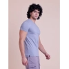 Generic Men's Casual Cotton Solid Half Sleeve Round Neck T-Shirt (Purple)