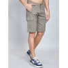 Generic Men's Casual Cotton Solid Knee Length Cargo Shorts (DarkGrey)