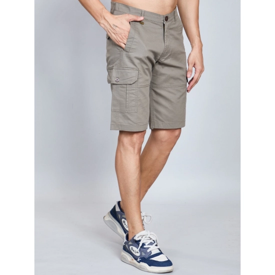 Generic Men's Casual Cotton Solid Knee Length Cargo Shorts (DarkGrey) Generic Men's Casual Cotton Solid Knee Length Cargo Shorts (DarkGrey)