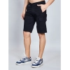 Generic Men's Casual Cotton Solid Knee Length Cargo Shorts (Black)