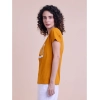 Generic Women's Casual Cotton Printed Half Sleeve Round Neck T-Shirt (Peanutbrown)